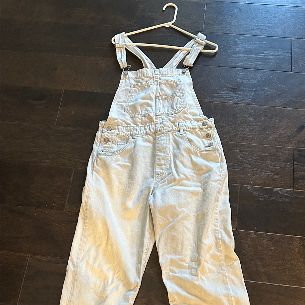 Free People Soft Blue Women's Denim Overalls